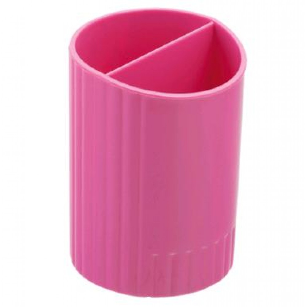 Стакан для письмового приладдя  органайзер  ZiBi 3000-10 пластик на 2 відділ.рожевий (1/4/144)