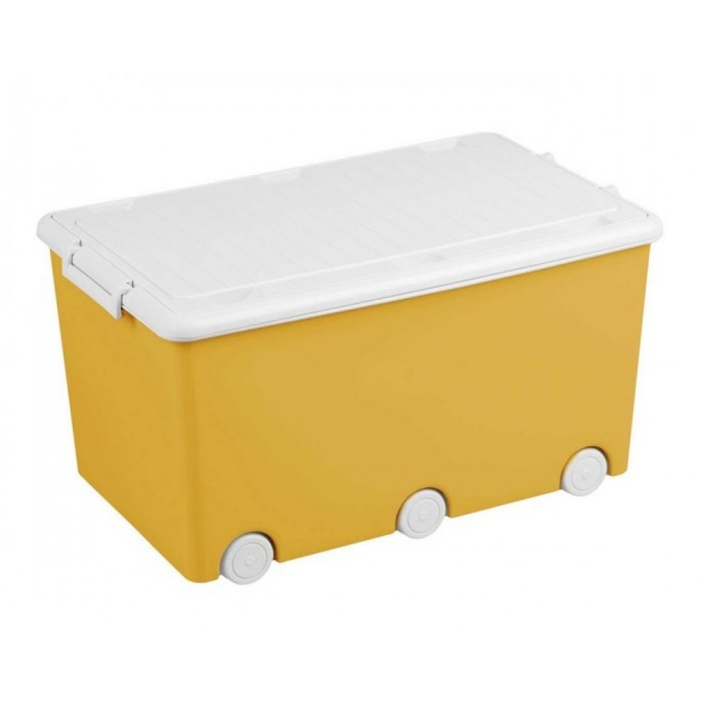 Ящик для іграшок  скриня Tega Baby (Жовтий) р.58*38*33см (48 літрів)