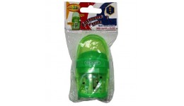 Точилка  в блістері  CLASS 4828-04 пластик. з контейнером + гумка Hearts зелена (1/12)