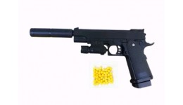 Пістолет на пульках з лазерним прицілом W001-3 в пакеті 22 см
