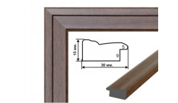Багетна рамка рельєфне темне дерево 3 см 40х50 RN41
