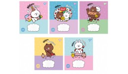 Зошит 12 коса лінія арт766935 Line Friends. Sweetieland Yes (25 шт в упаковці)