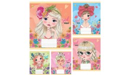 Зошит 12 клітинка  Тверда 41113 GIRL ТЕТРАДА (25 штук в упаковці)