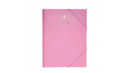 Папка на гумках А4 BUROMAX 3954-10 пластикова PASTEL рожевий (1/20)