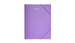 Папка на гумках А4 BUROMAX 3954-26 пластикова PASTEL бузковий (1/20)