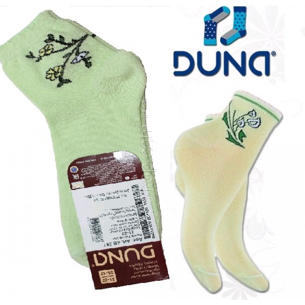 Шкарпетки  жіночі р.38-40 DUNA 357 салатові 60%бавовна  37%поліамід  3%еластан