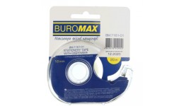 Диспенсер BUROMAX 7161-01 з канц. скотчем офісний 18мм*20м залізне лезо (1/12/144)