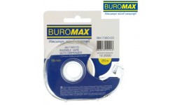 Диспенсер BUROMAX 7360-03 з прозорим скотчем офісний 18мм*20м залізне лезо (1/12/144)