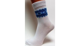 Дитячі шкарпетки DUNA 460 демі  20-22 блакитна вишивка 52% поліамід 45% еластан 3%