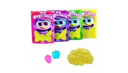 Кінетичний пісок Magic sand 39401-5 200г Жовтий 2 формочки в пакеті