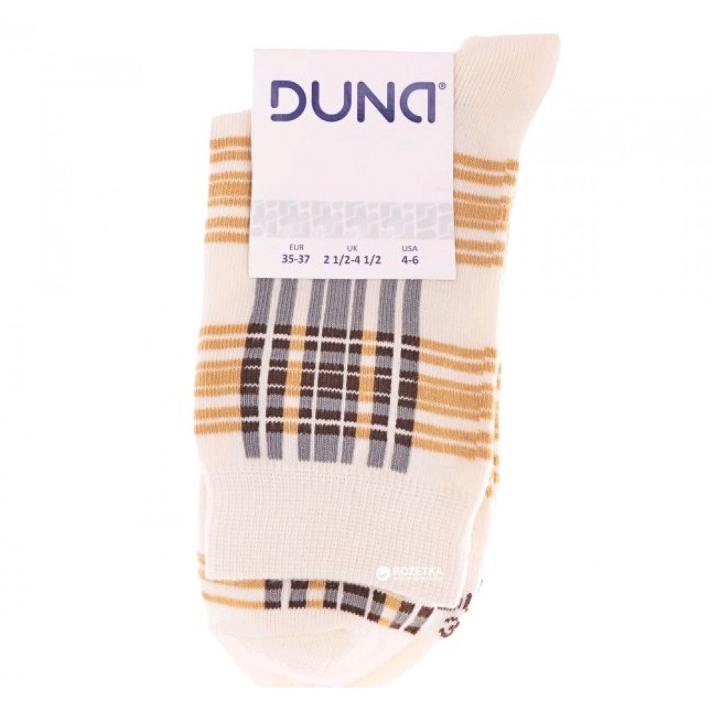 Шкарпетки  жіночі р.35-37  DUNA 315 молочні 70%бавовна  28%поліамід  2%еластан