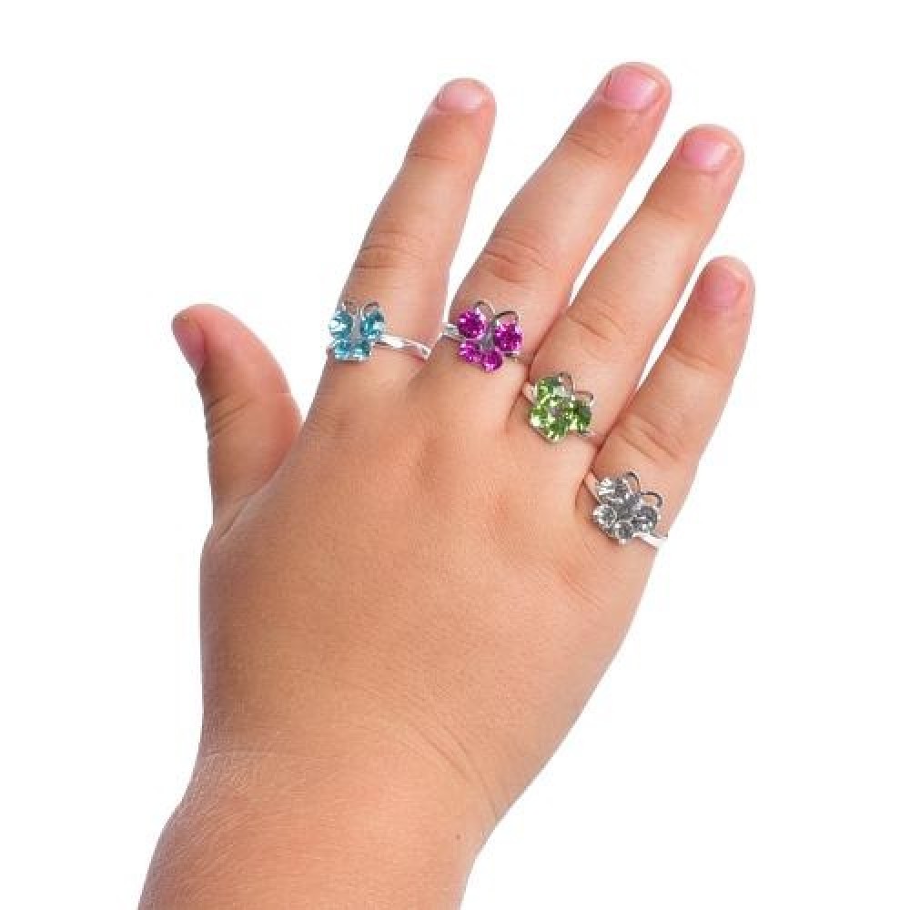 Аксесуар Каблучка метал RING-18   36 шт.(мікс кольорів) в дисплеї(серце)  15 5-14-3см