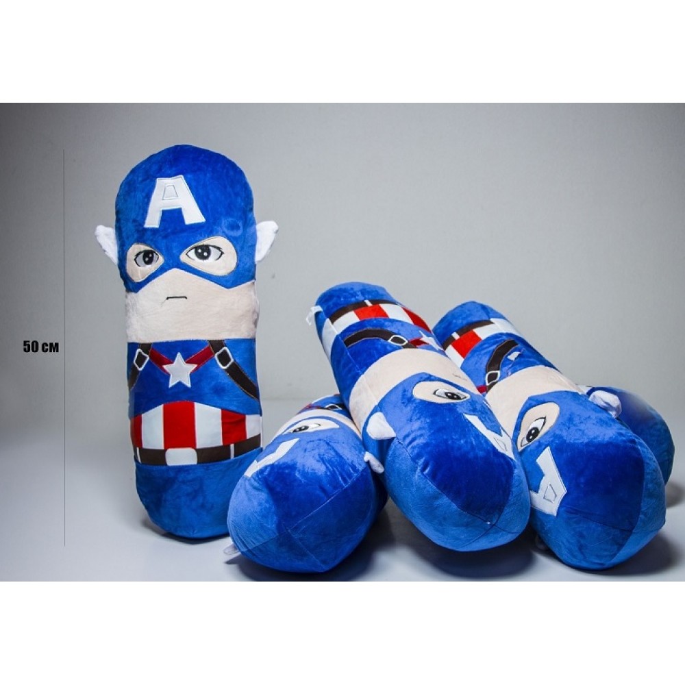 М`яка іграшка (подушка-батон )  Герой CAPTAIN AMERICA 50см