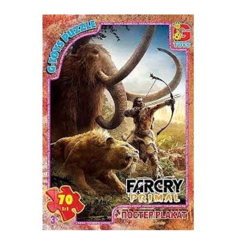 Пазли G-Toys   70 елем Far Cry (Тваринний світ) 01  19*13 5*3 5 см  в коробці+плакат