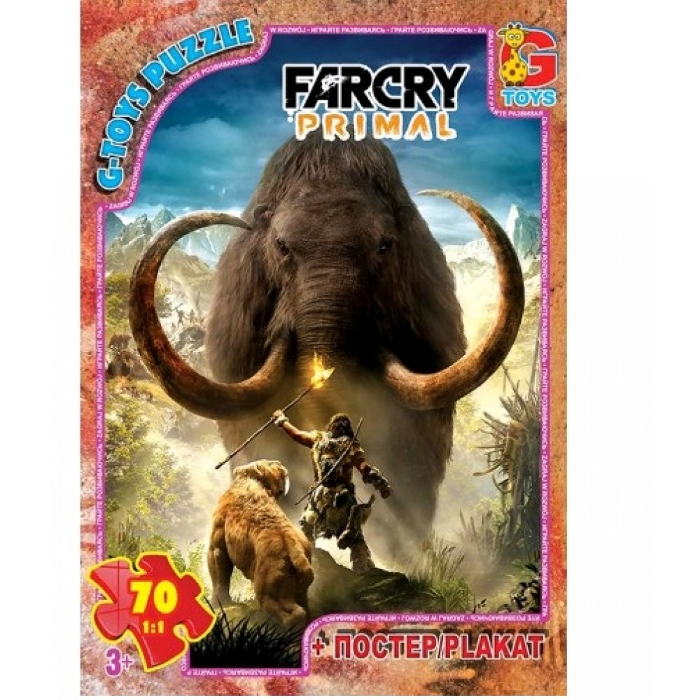 Пазли G-Toys   70 елем Far Cry (Тваринний світ) 03  19*13 5*3 5 см  в коробці+плакат