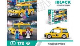 Конструктор Таксі 172 дет.  Kids hits IBLOCK JUNIOR KH17/001/4 в коробці 24*16*6см