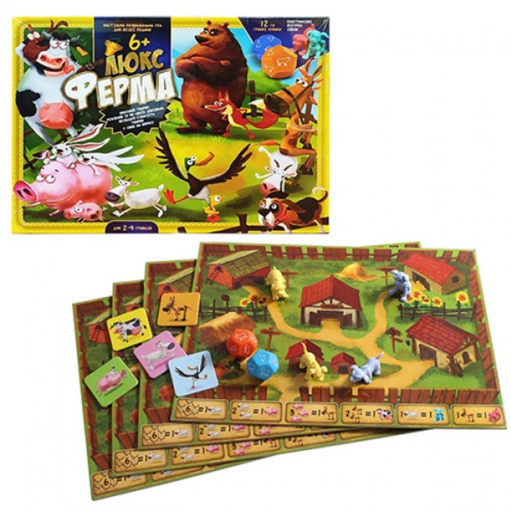 Гра  настільна велика  Ферма ЛЮКС   ТМ Danko Toys (1/5)