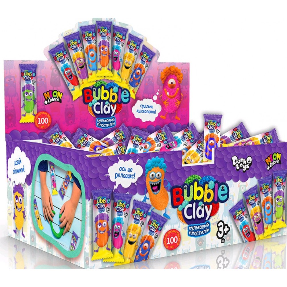 Тісто для ліпки  BUBBLE CLAY 03-01в брикетах (100) .ДТ