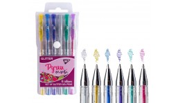 Набір YES 411702 гелевих ручок  Glitter  6 кол. (1/10)