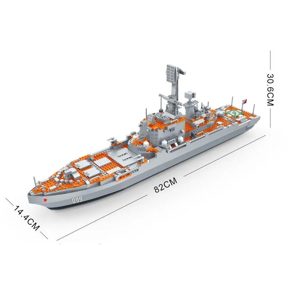 Конструктор BANBAO  Флот   6261 (1182 елм.) Ракетний крейсер  40*78 см