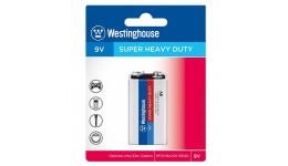 Батарейка сольова Крона Westinghouse Super Heavy Duty 9V/6F22 (С1) (1/6/24)