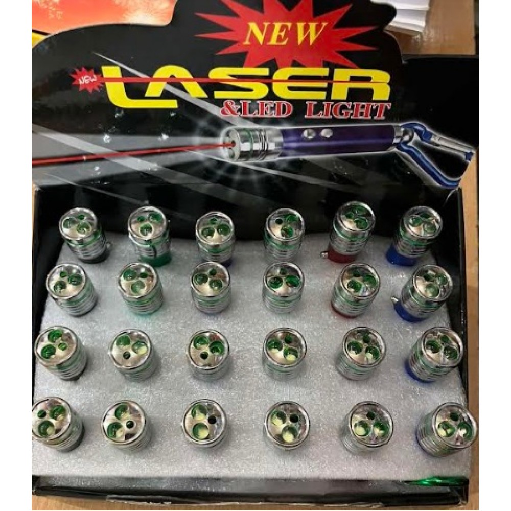 Лазерна указка метал три режима   24 шт в коробці