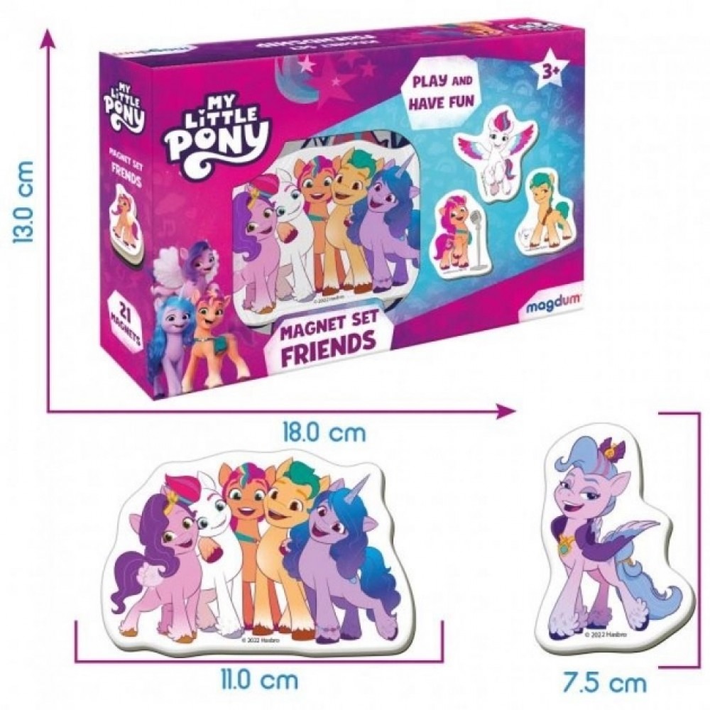 Набір магнітів. My Little Pony. Дружба МЕ 5031-21 в коробці 18х13х3.5 см