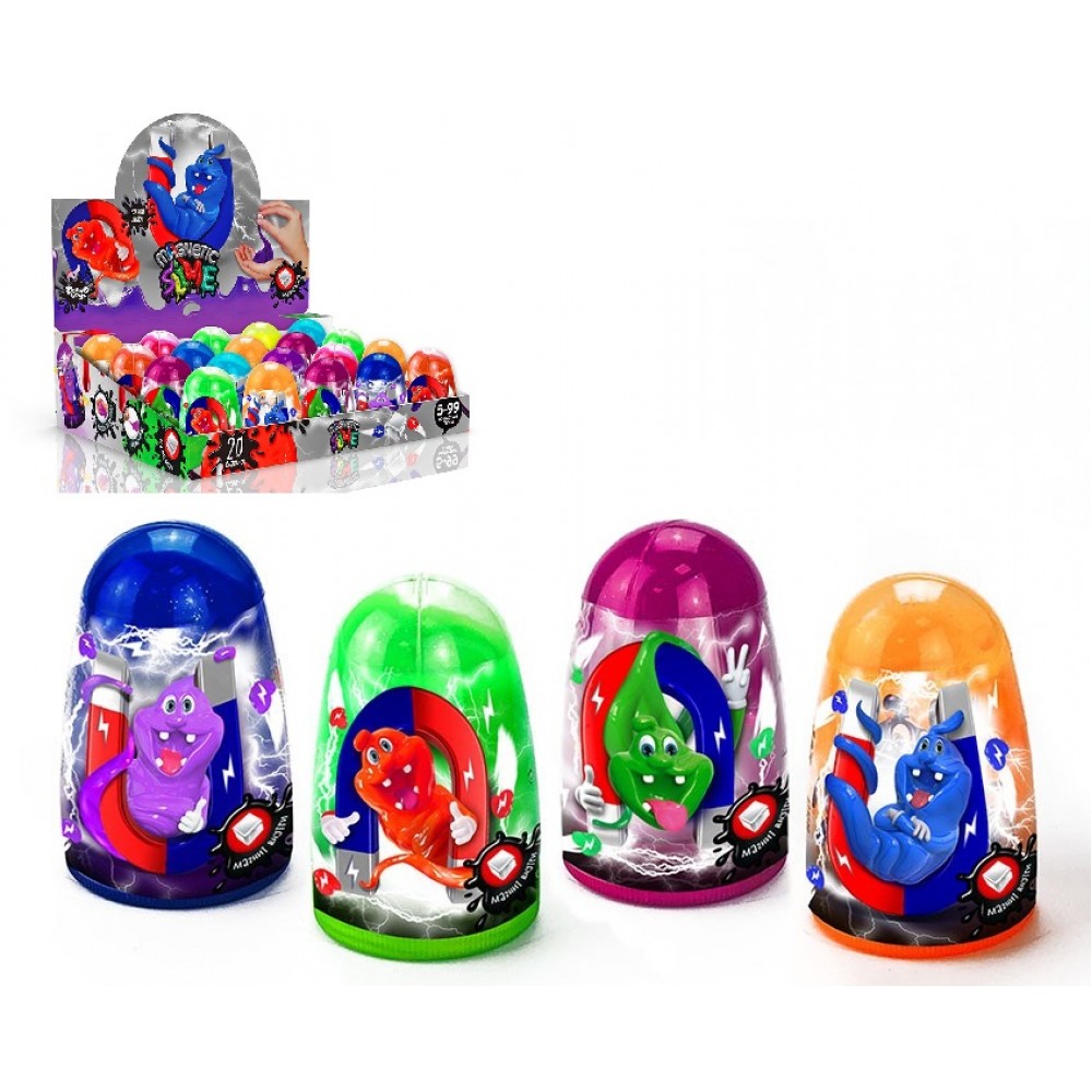 Антистрес-лизун  Magnetic Slime  стрибає  розтягується  у колбі (100 г) ТМ Danko Toys