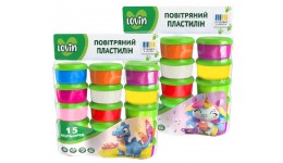 Пластилін легкий стрибаючий набір 15 кольорів ОКТО 7000219 ТМ Lovin  в стаканчиках