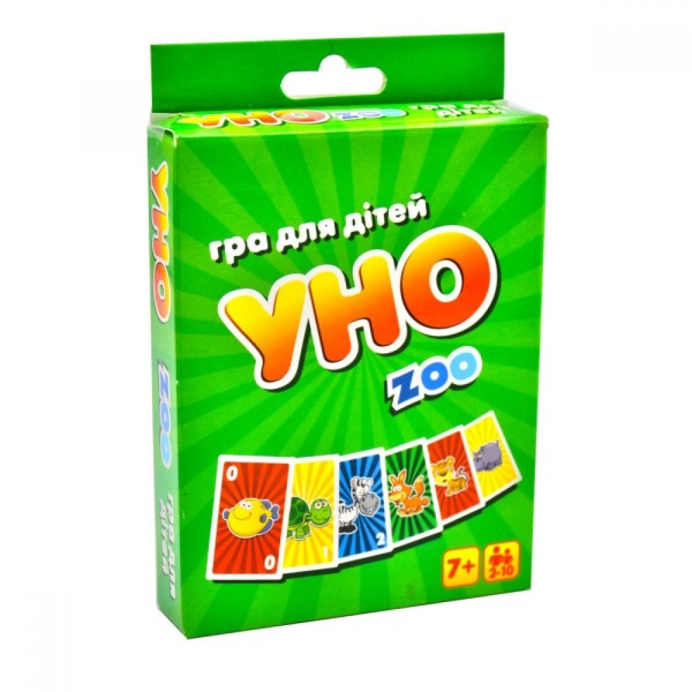 Гра карткова ТМ STRATEG арт.7016  УНО ZOO  коробка  14*9*4см (українською мовою)