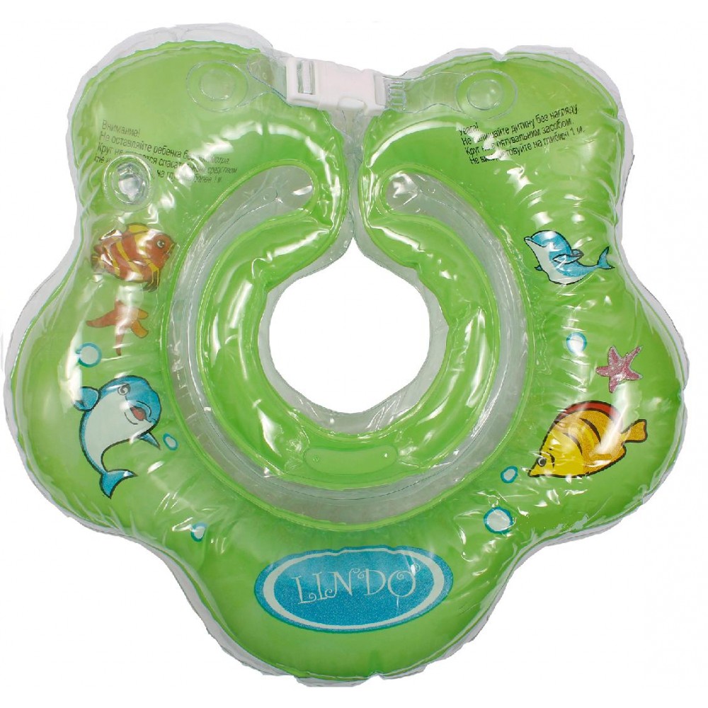Круг для купання немовлят КВІТОЧКА LN-1561 зелений ТМ Ліндо