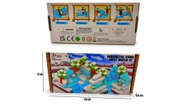 Конструктор магнітний MY WORLD блоки 895-4А 64 дет. куб 2х2см. в коробці р.9х20х4.5см