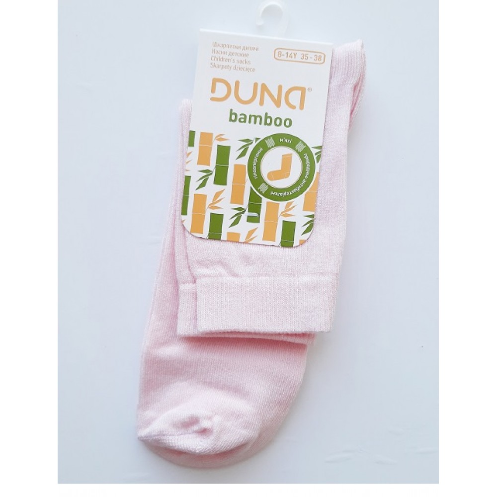 Дитячі шкарпетки DUNA 416 демі  р.31-34 (20-22) Світло-рожеві 75%бамбук  23%поліамід  2%еластан