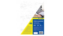 Обкладинка для брошуровання А4 BUROMAX 0580-12 картон.  під шкіру  250мкм (50шт/уп) БІЛА
