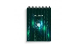 Блокнот А5   48 арк  Matrix-3  клітинка  пружина зелений ТМ АртПринт