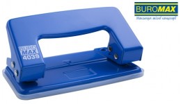 Діркопробивач BUROMAX  4039-02 металевий  10 арк.   синій  р.100х55х50мм (1/12)