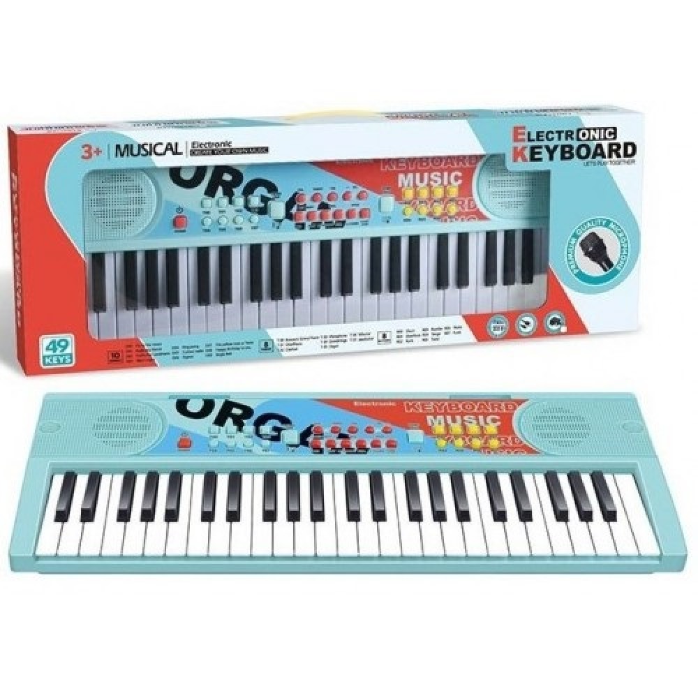 Пошкоджена упаковка Піаніно BX-1687/1687B 49 клавіш мікрофон USB 2кол.кор.61*8*22