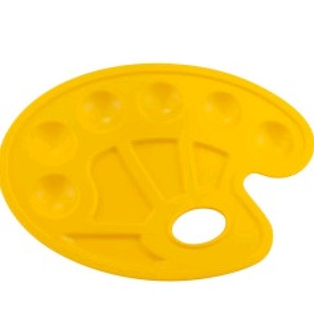 Палітра Zibi 6920-08 овальна пластикова жовта  (5 шт в упаковці)