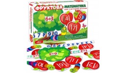 Настільна гра 2в1 Фруктова математика ME5032-15 10яблук 9 гусениць в коробці