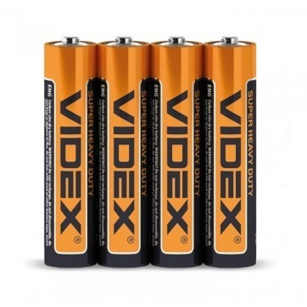 Батарейка VIDEX Super Heavy Duty AA/R6 (S4) 1*4шт (4/60/1200)