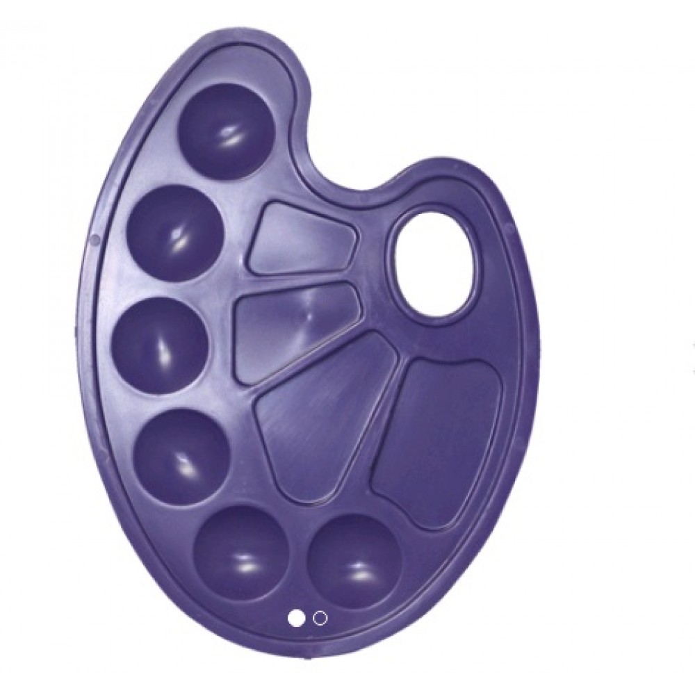Палітра Zibi 6920-07 овальна пластикова фіолетова  (5 шт в упаковці)