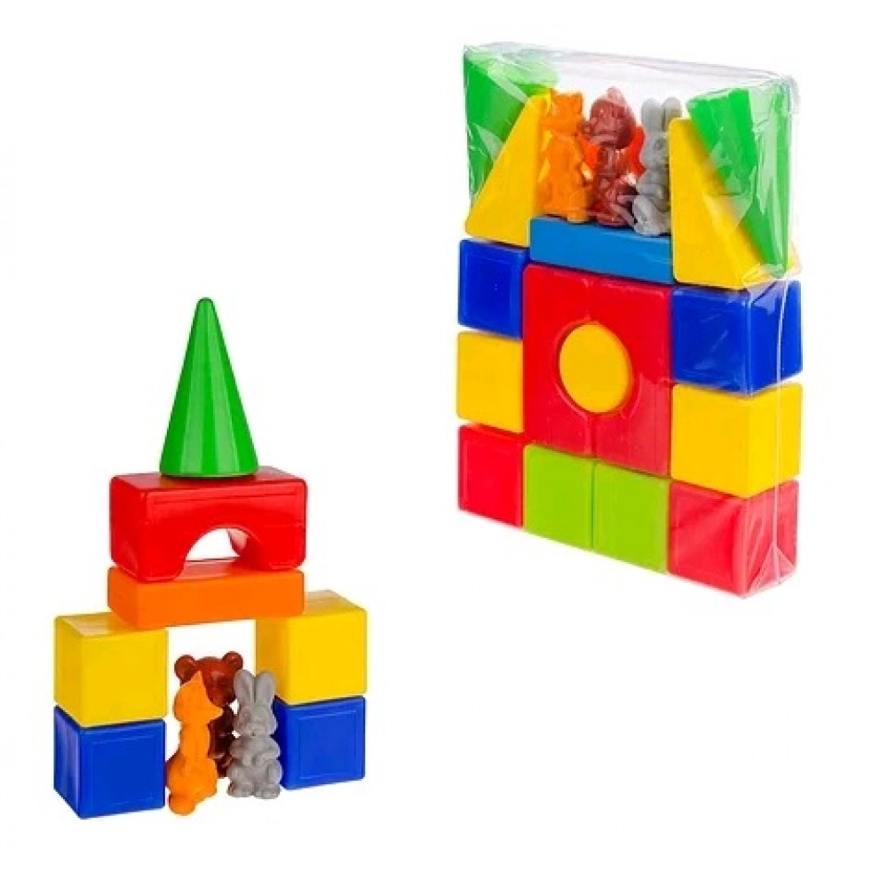 Кубики конструкторТеремок 1 арт.1-064 (20дет.) COLOR plast