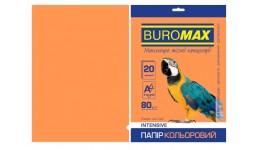 Папір д/друку кольор. А4  20арк BUROMAX 2721320-11 INTENSIVE помаранчевий 80г/м2 (1/150)