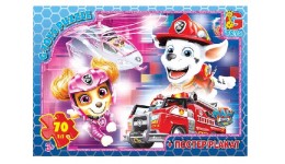 Пазли G-Toys   70 елем Paw Patrol (Щенячий патруль) в коробці+плакат 19*13*3 см
