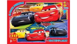 Пазли G-Toys  117 елем  Тачки 10198  19*14*3 см  в коробці+плакат