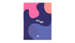 Ділова книга А4   96 арк Abstract notebook-2  обкладинка-тверда  клітинка ТМ АртПринт (1)