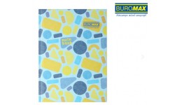 Блокнот А5 BUROMAX 96арк. 24511105-14 клітинка  тв. обкл.  INTENSO  блакитний (1/20)