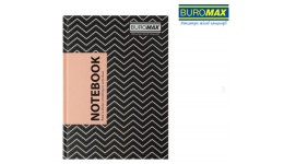 Блокнот А5 BUROMAX 96арк. 24511102-46 клітинка  тв. обкл.  INSOLITO  персиковий (1/20)