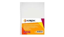 Файл Krok А4 KR-2125 тиснення 25мкм   перфорація 11 отворів (100шт/уп) (1/40)