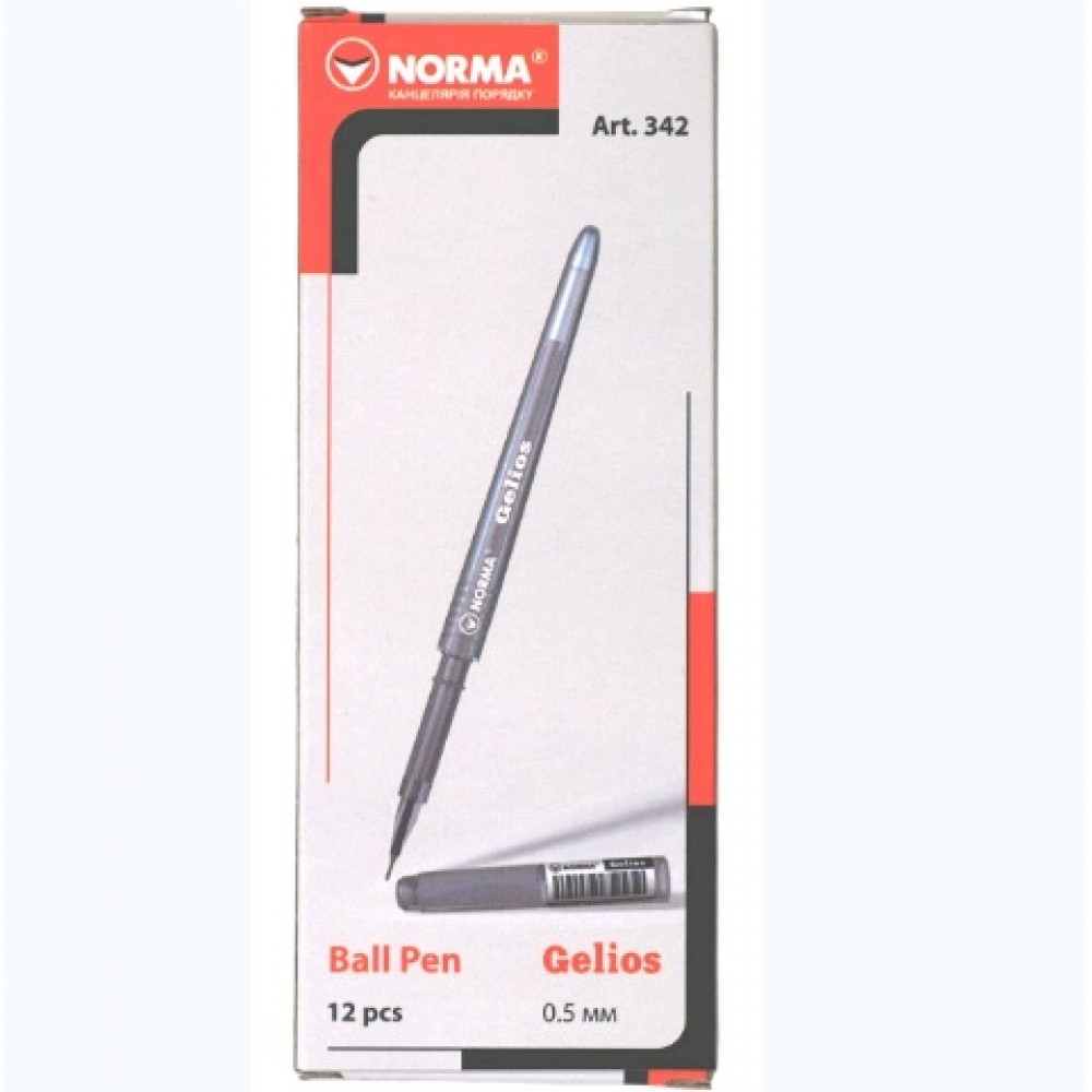 Ручка гелева NORMA 342 фіолетова 0 5мм  Gelios   након.  перо  (12)